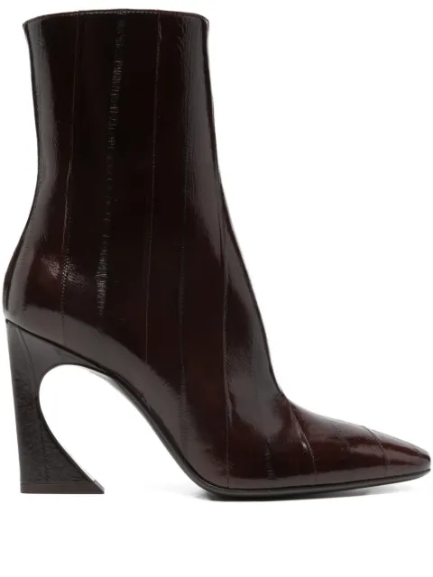FENDI 105mm Lucida pointed-toe boots Brown 8T8776AOSH