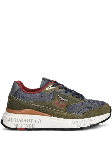 Aeronautica Militare logo-appliquéd sneakers Green 252SC0318UCT04248