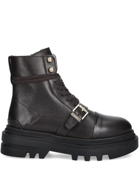 AllSaints buckle lace-up boots Brown W029FC
