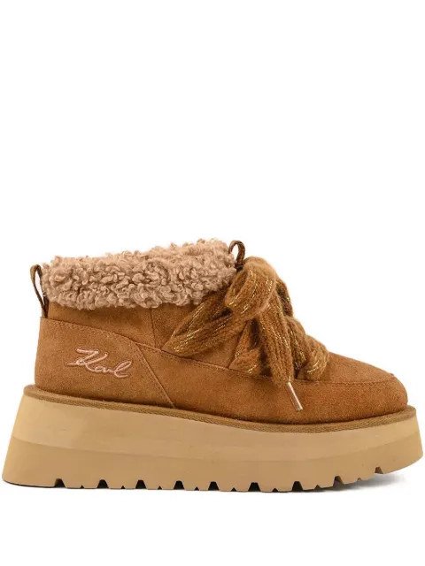 Karl Lagerfeld Skylar platform boots Brown KL48632