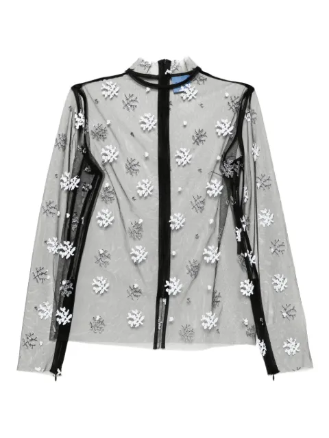 Macgraw Dorothea top Black DOROTHEATOPINEMBROIDEREDFLORAL