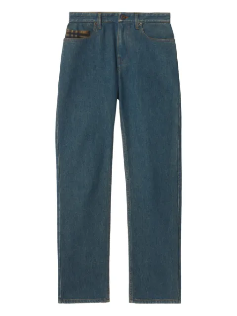 Burberry logo-patch straight-leg jeans Blue 8118499168016A1322
