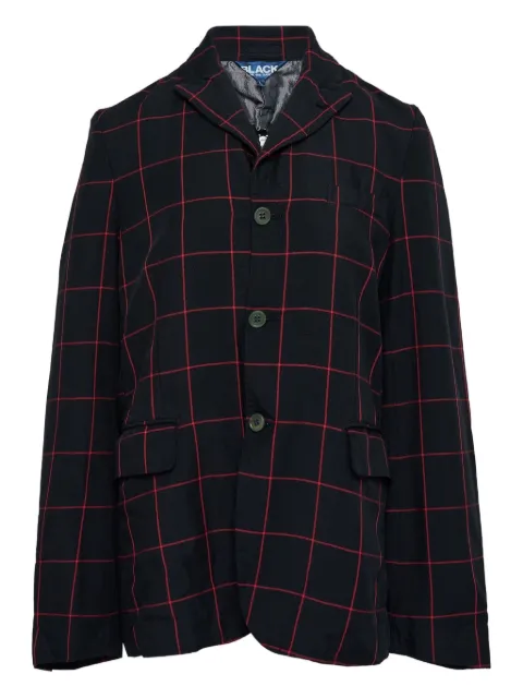 Black Comme Des Garçons check-pattern blazer Black D1LJ0010521