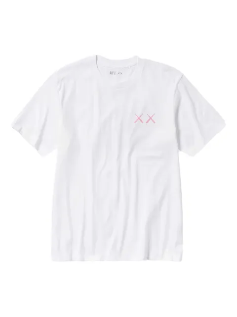 KAWS graphic-print crew-neck T-shirt White KAWSUTWHTPNK23