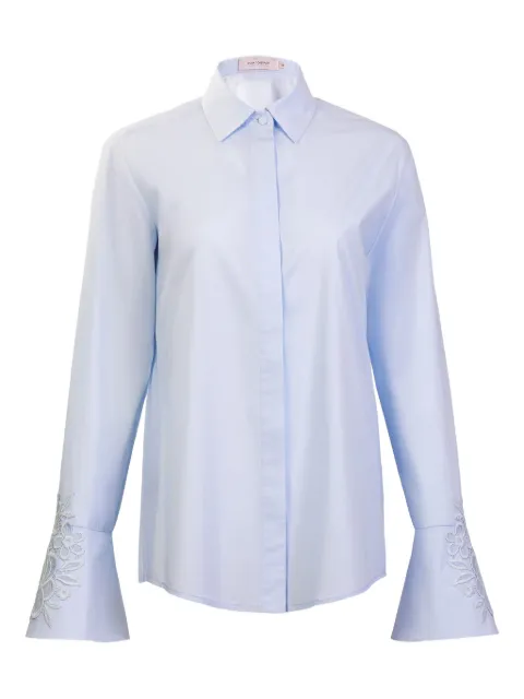 Silvia Tcherassi Neve flared embroidered shirt Blue ST260045