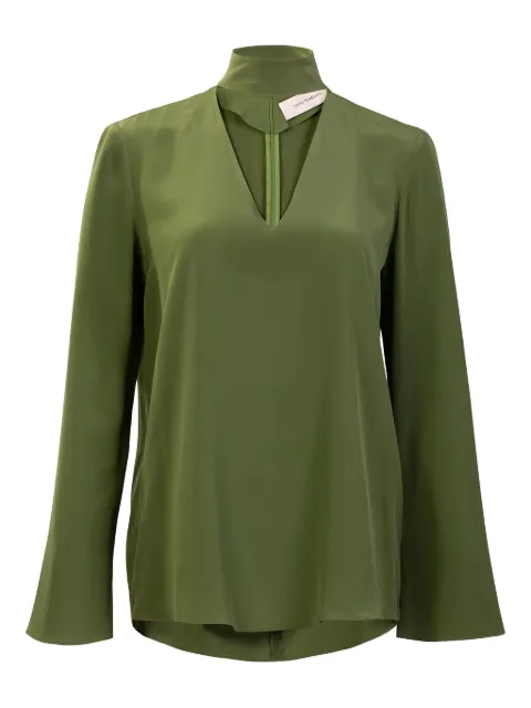 Silvia Tcherassi Kelsey funnel-neck blouse Green ST260025