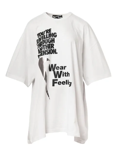 Black Comme Des Garçons x Nike graphic-print T-shirt White 1PT10105011A