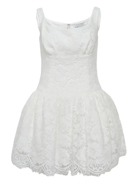 Self-Portrait floral lace mini dress White AW25088SAW
