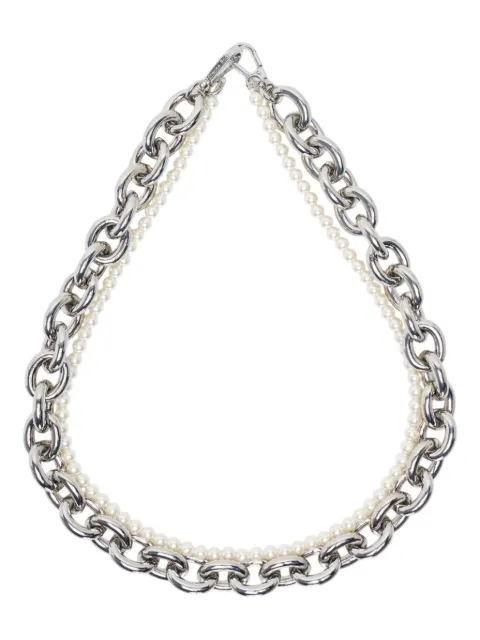 Simone Rocha pearl and chain strap Silver STRAP3M0904PEARLPEARLSILVER