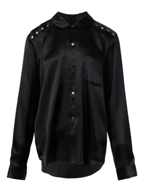 Black Comme Des Garçons studs long-sleeve shirt Black 1PB00205011A