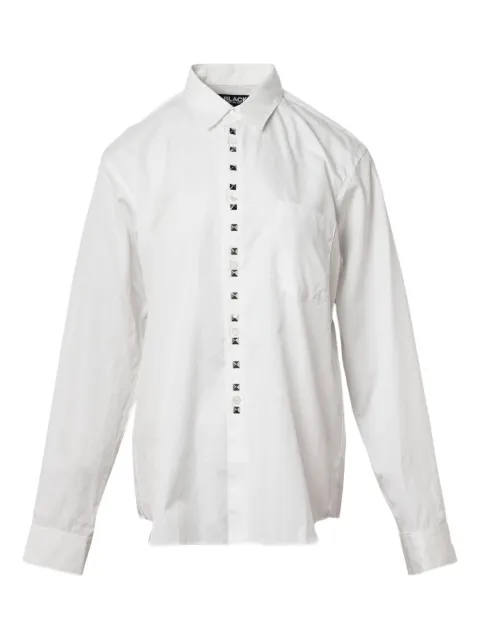 Black Comme Des Garçons stud long-sleeve shirt White 1PB00105021A