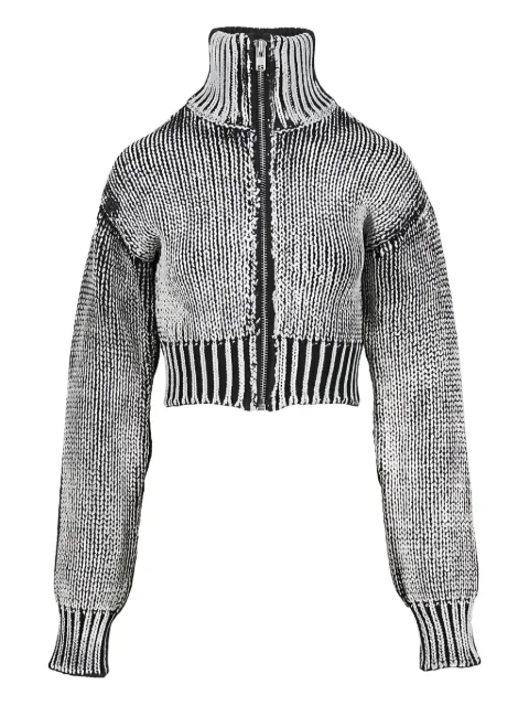 Vaquera chunky-knit zip cardigan Black VAQ10N005001