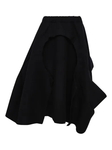 Comme Des Garçons asymmetric-hem midi skirt Black GPS003