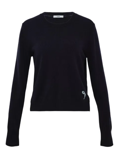 ERDEM crew-neck embroidered-detail sweatshirt Blue AW25KT323012400100NAVY