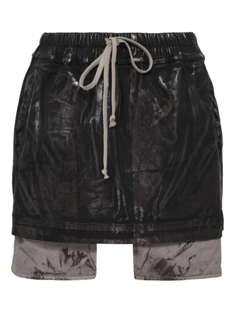 Rick Owens DRKSHDW drawstring megacrust denim skirt Black DS02E7321SBZMC94