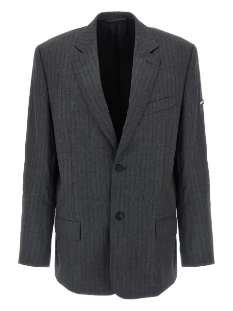 Balenciaga single-breasted pinstripe blazer Grey 850763TPT05