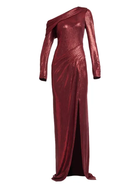 Tadashi Shoji one-shoulder slit maxi dress Red BSJ24638LLAVRD