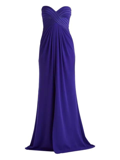 Tadashi Shoji strapless pleated maxi dress Purple BOS25686LPRPIR