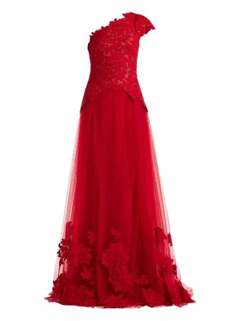 Tadashi Shoji one-shoulder floral maxi dress Red CIN25509LCHRNU