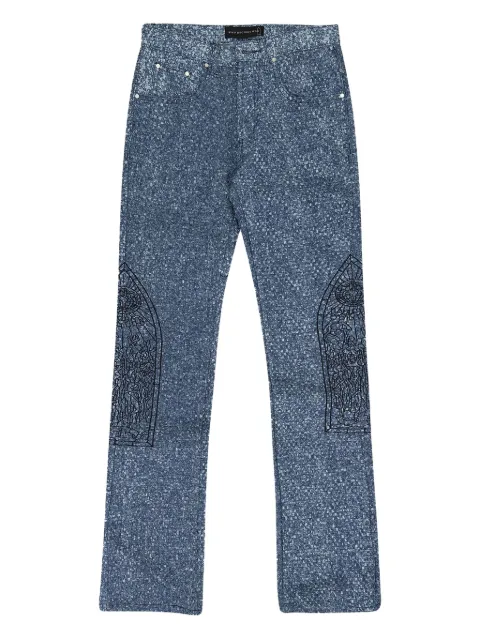 Who Decides War textured-finish jeans Blue 1121050010SS24