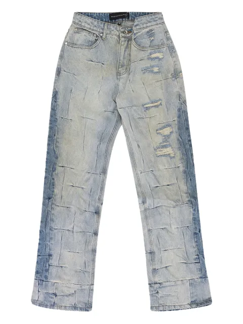 Who Decides War gathered straight-fit jeans Blue 11200520008