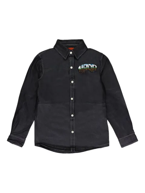 Who Decides War leather shirt Black 1111110002