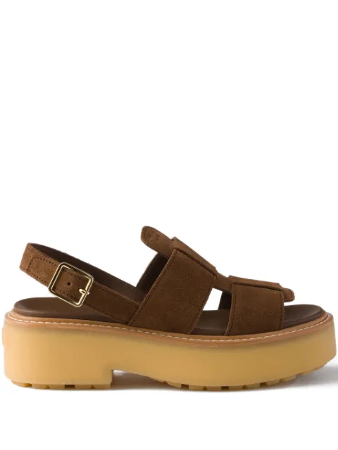 Prada suede sandals Brown 1X230OF055054