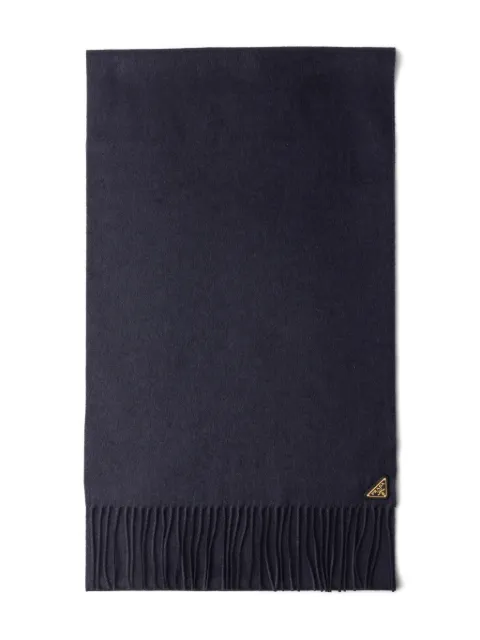 Prada triangle-logo scarf Blue 1FS0652COP