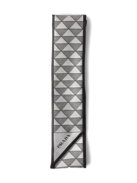 Prada jacquard silk scarf Grey 1FF0082C81