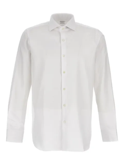 Bagutta button-fastening long-sleeve shirt White VALTER1000901