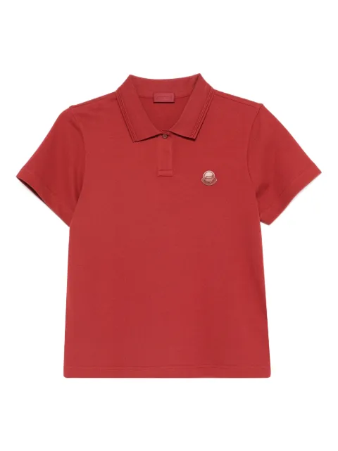 Moncler logo-patch polo shirt Red L10938A0000189A16
