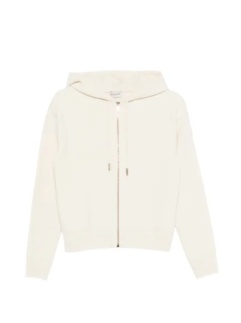 Moncler hooded zip cardigan Neutrals L10939B00021M1127