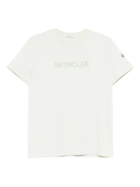 Moncler logo-embroidered T-shirt Neutrals L20938C0002189AUO
