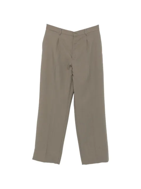 Second/Layer Tio pleated straight-leg trousers Green SS26306002