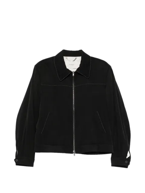 Second/Layer Herman contrast-stitch jacket Black SS261041