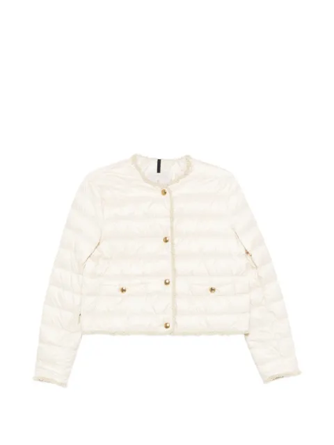 Moncler Fleurs bouclé-trim jacket Neutrals L10931A00104597YF