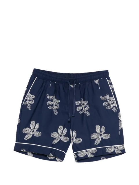 CHÉ Flores shorts Blue 2674222