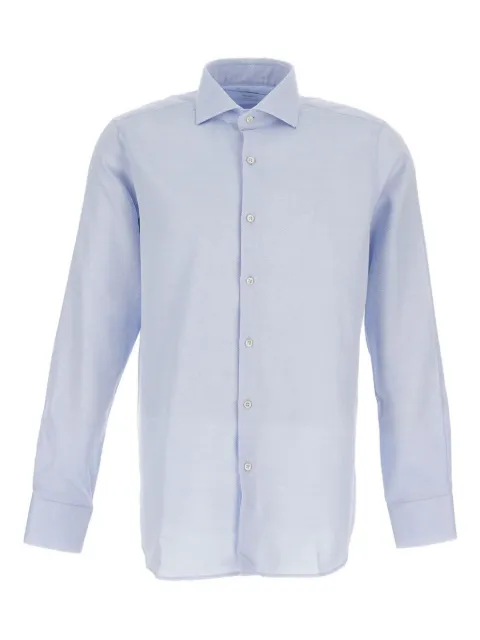 Bagutta button-fastening long-sleeve shirt Blue VALTER1006983
