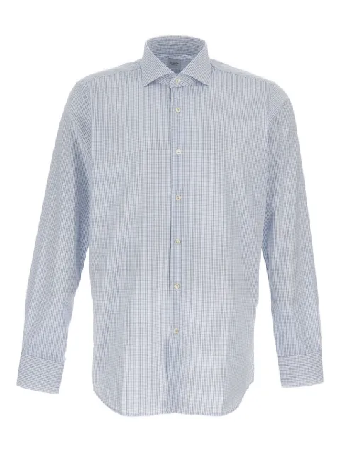 Bagutta button-fastening striped-pattern shirt Blue BRANDO1203781