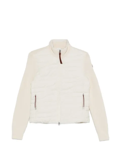 Moncler high-neck zip-up puffer jacket Neutrals L10939B00001M8705