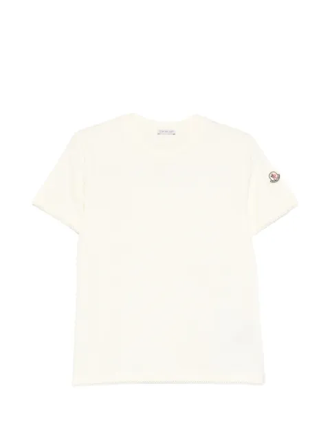 Moncler logo-patch T-shirt Neutrals L10938C0002789AUO