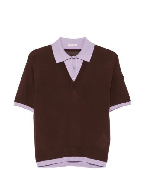 Moncler layered-effect buttoned polo shirt Brown L10939A00002M8919