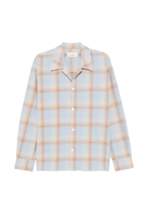 Second/Layer Logan ombre checked shirt Blue SS26401102