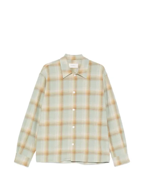 Second/Layer Logan ombre checked shirt Green SS26401101