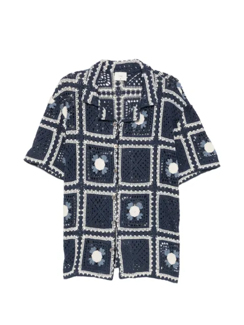 CHÉ Tejer crochet-knit shirt Blue 2659912