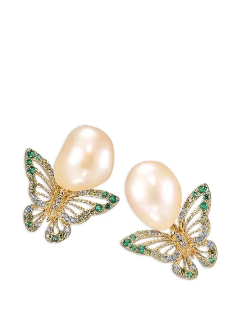 Anabela Chan Butterfly multi-stone earrings Gold AC17BO03ESYGIP