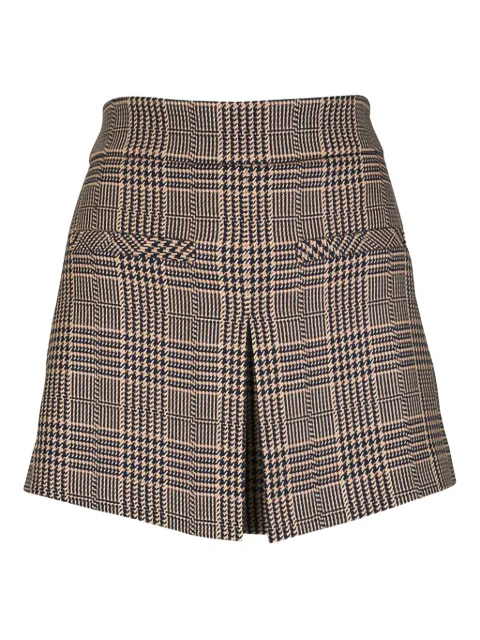 Veronica Beard Pavaline houndstooth-pattern mini skirt Neutrals 2510PL9130672