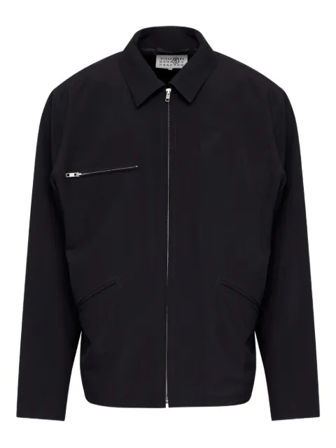 MM6 Maison Margiela zip-up shirt jacket Black SH0AM0069M35436