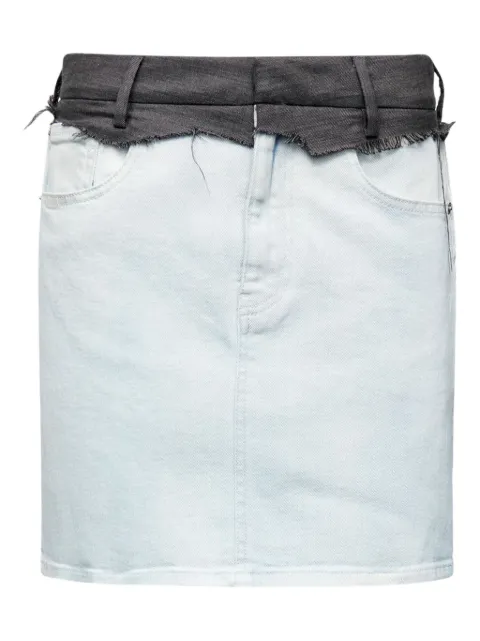 MM6 Maison Margiela frayed mini skirt Blue S52MC0017M30056