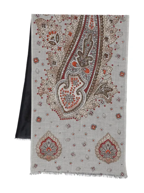 Dell'oglio paisley fringed scarf Blue VAILS445V